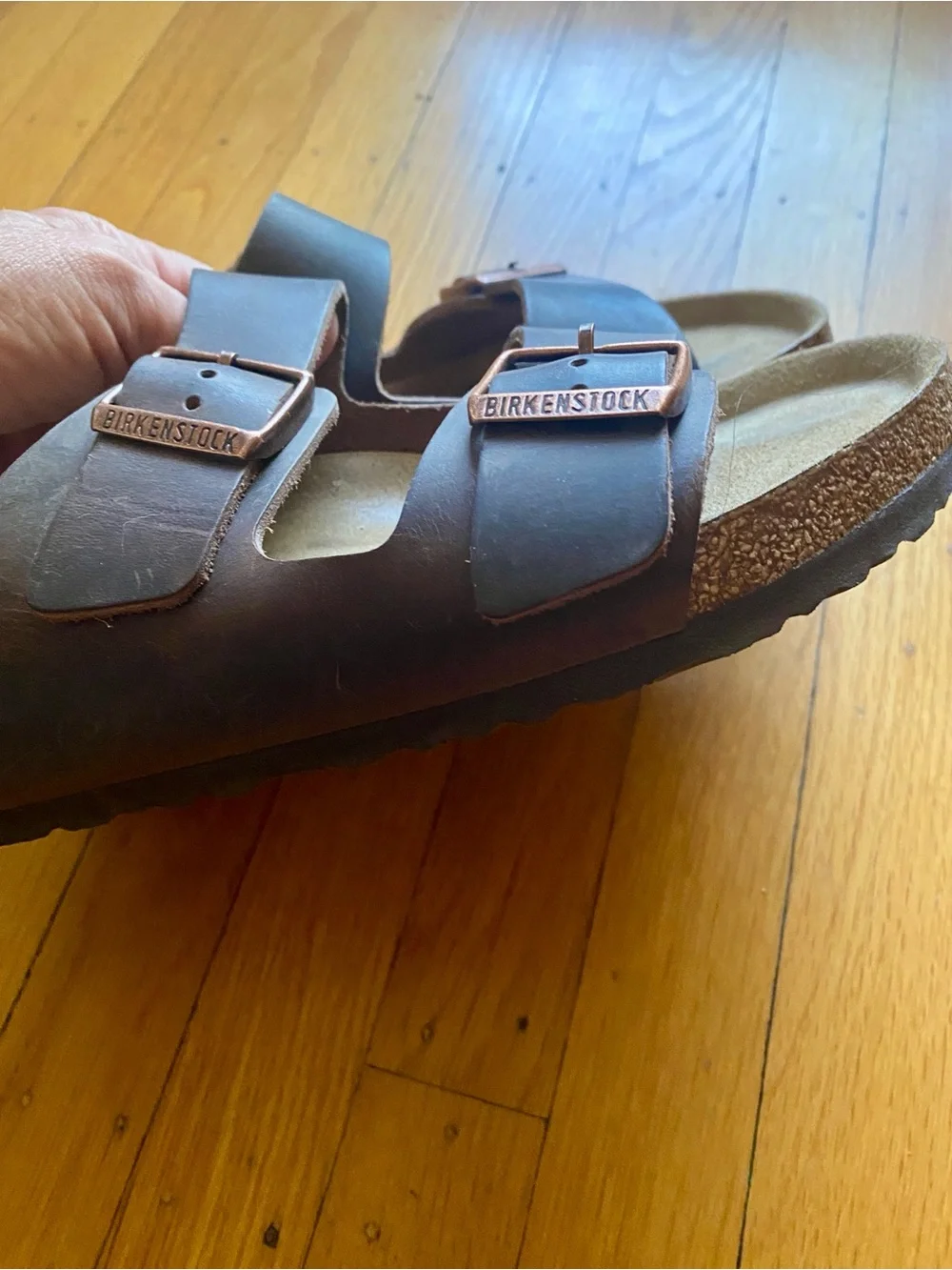Birkenstock Men's Brown Arizona Two-Strap Sandals